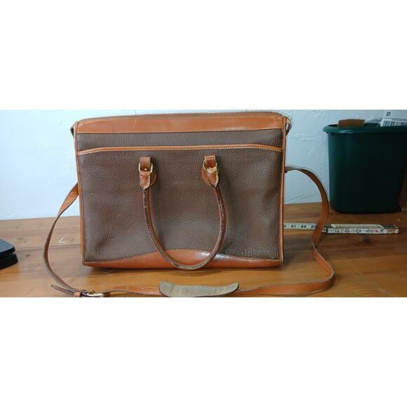 Dooney Bourke Vintage All-Weather Leather Briefcase Messenger Bag Used Good Cond - Picture 5 of 16